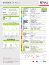 Hitachi CP-WU8440 Quick Manual