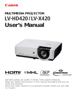 Canon LV-HD420 User manual
