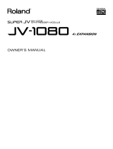 Roland JV-1080 Owner's manual