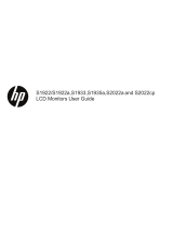 HP 18 inch Flat Panel Monitor series User guide