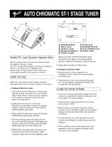 Fender ST-1 Stage Tuner Owner's manual