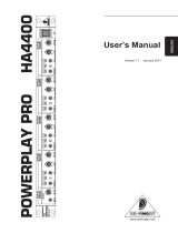 Behringer HA4400 User manual