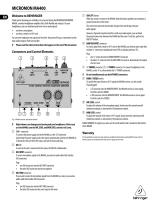 Behringer MA400 User manual