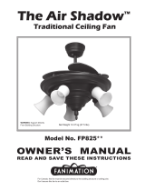 Fanimation Air Shadow FP825 Owner's manual