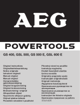 AEG GS 500 E Owner's manual