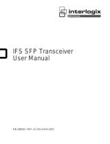 Interlogix Mini-GBIC SFP & SFP+ Transceivers User manual