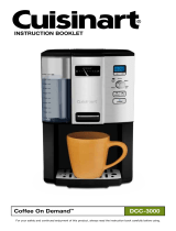 Cuisinart Coffee On Demand DCC-3000 Operating instructions