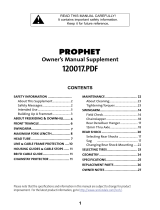Cannondale Prophet MX 1 Owner's Manual Supplement