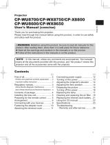Hitachi CP-WX8650 User manual