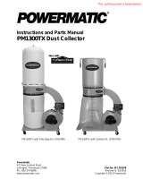 Powermatic PM1300TX-BK Dust Collector, 1.75HP 1PH 115/230V, 30-Micron Bag Filter Kit User manual