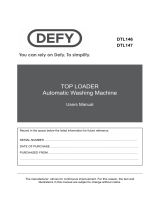 Defy 10kg Top Loader DTL 146 User manual