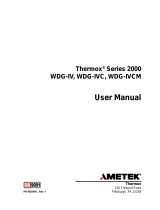 Ametek Thermox Series 2000 WDG-IVC User manual