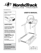 NordicTrack Incln Trainer X5i Intera Treadmill User manual