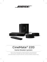 Bose CineMate 220 home cinema system Owner's manual