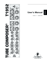 Behringer Tube Composer T1952 User manual