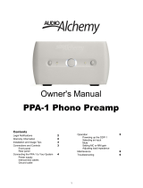 Audio Alchemy PPA-1 Owner's manual