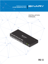 Binary B-240-HDSWTCH-5x1 Owner's manual