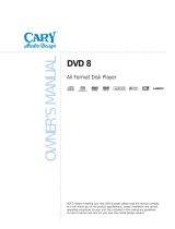 Cary Audio Design DVD 8 Owner's manual