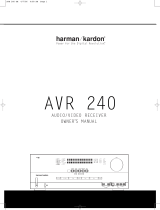 Harman Kardon AVR 240 Owner's manual