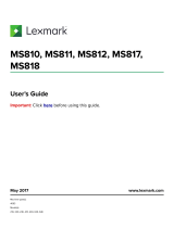 Lexmark MS812 Series User manual