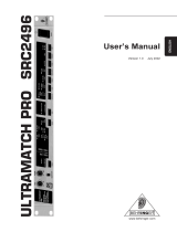 Behringer Ultramatch Pro SRC2496 User manual