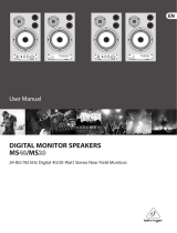 Behringer DIGITAL MONITOR SPEAKERS MS40 User manual