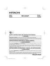 Hitachi RB 24EAP User manual