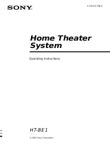 Sony HT-BE1 Operating instructions