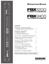 SABINE FBX1200 Operating instructions