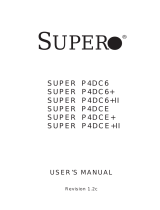 Supero SUPER P4DCE+II User manual