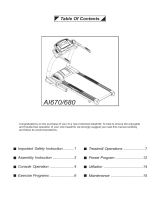 Infiniti ASPIRE 1680 TREADMILL User manual
