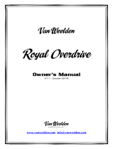 Van Weelden Royal Overdrive Owner's manual
