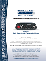 Broadcast Tools ProMix-1 Operating instructions