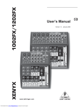 Behringer XENYX 1002FX User manual
