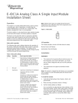 EDWARDS E-IDC1A Analog Class A Single Input Module Installation guide