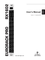Behringer RX1602 User manual