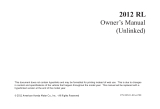 Acura 2012 RL Owner's manual