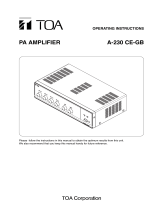 TOA A-230 CE-GB User manual