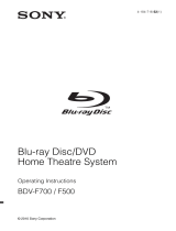Sony bdv f 700 User manual
