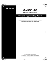 Roland GW-8 User manual