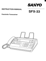 Sanyo SFX-33 User manual