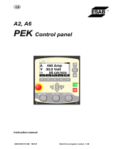 ESAB A2, A6 PEK Control Panel User manual