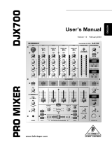 Behringer PRO MIXER DJX700 User manual