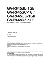 Gigabyte GV-R645OC-1GI User manual