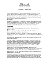 Genz Benz GBE Series 2 Owner's manual