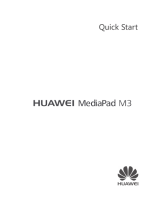 Huawei  HUAWEI MediaPad M3 Quick start guide