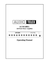 AUDIO TELEX ACM120XL Operating instructions