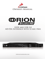 Antelope Orion Studio HD Owner's manual
