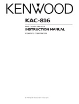 Kenwood KAC-816 User manual