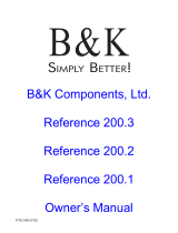 B&K Reference 200.1 Owner's manual